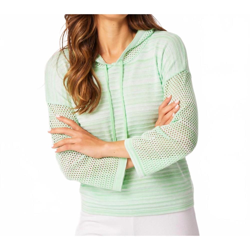 NEW FRENCH KYSS drawstring hoodie top in mint